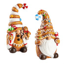 7" Resin Gingerbread Gnome Table Decor, 2 Asst., Boy, Girl