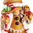 7" Resin Gingerbread Gnome Table Decor, 2 Asst., Boy, Girl