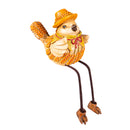 6.75" Resin Autumn Harvest Birds with Dangling Legs Table Decor Set,8tar658