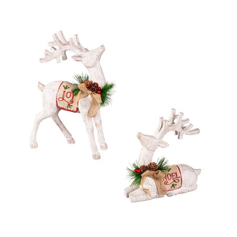 Holiday Reindeer Table Decor Set, Joy/Noel,8tar683