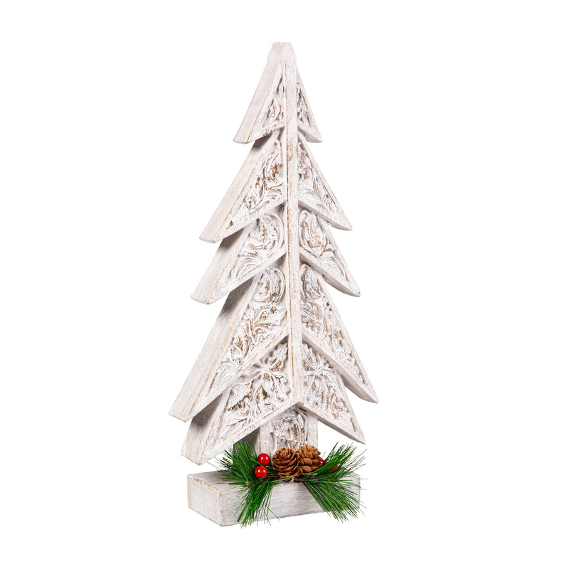 Resin Embossed Tree with Artificial Table Decor Set,8tar685