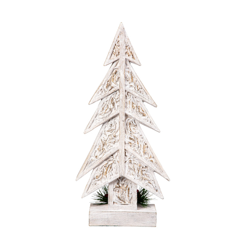 Resin Embossed Tree with Artificial Table Decor Set,8tar685