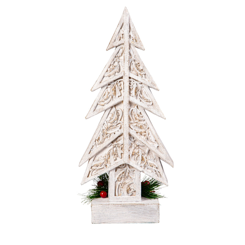 Resin Embossed Tree with Artificial Table Decor Set,8tar685