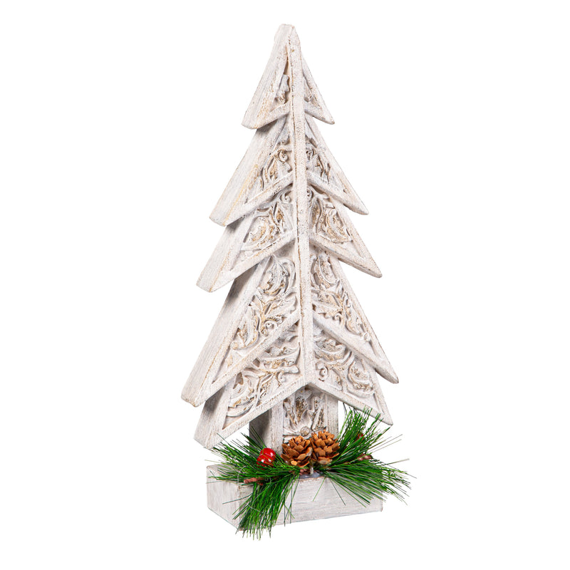 Resin Embossed Tree with Artificial Table Decor Set,8tar685