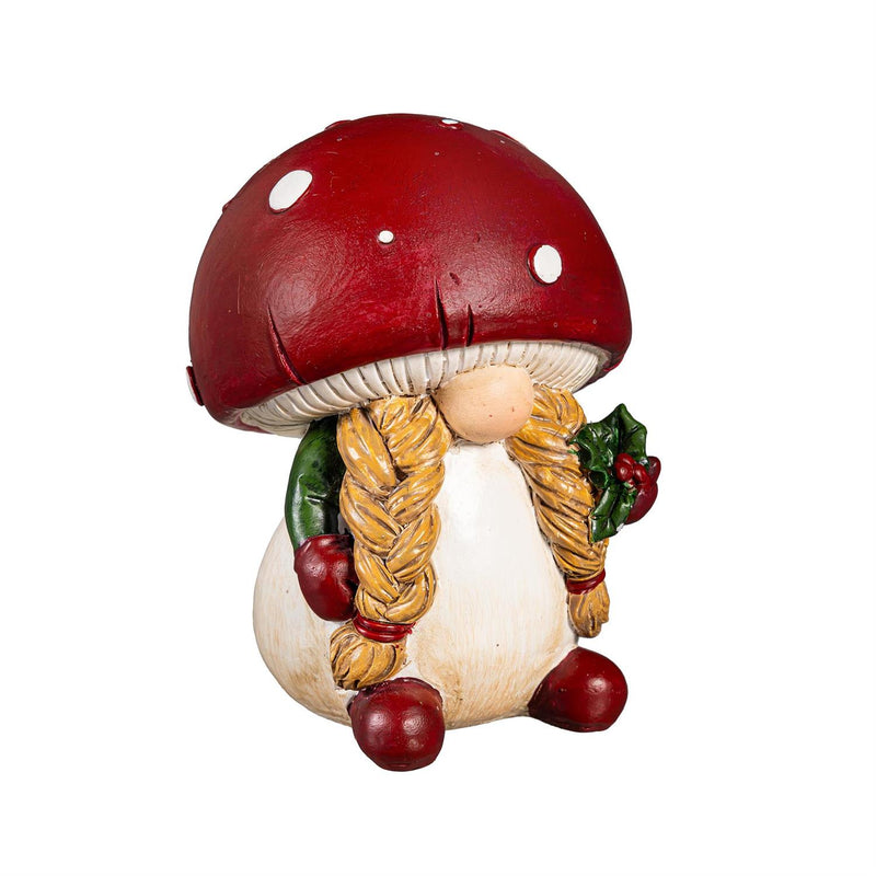 Woodland Storybook Table Décor Resin Mushroom Gnome, 4.5"H, Asst of 2