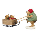 Woodland Storybook Table Décor Hedgehog with Sled Resin, 9.5"L
