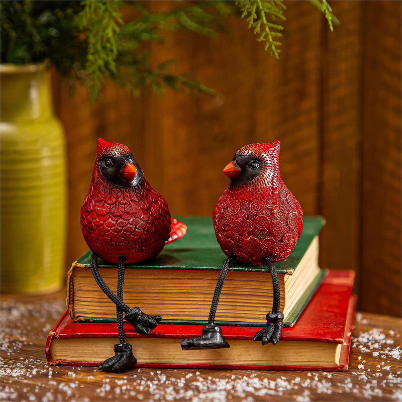 Woodland Storybook Table Décor Cardinal with Dangling Legs Resin, 6.5"H