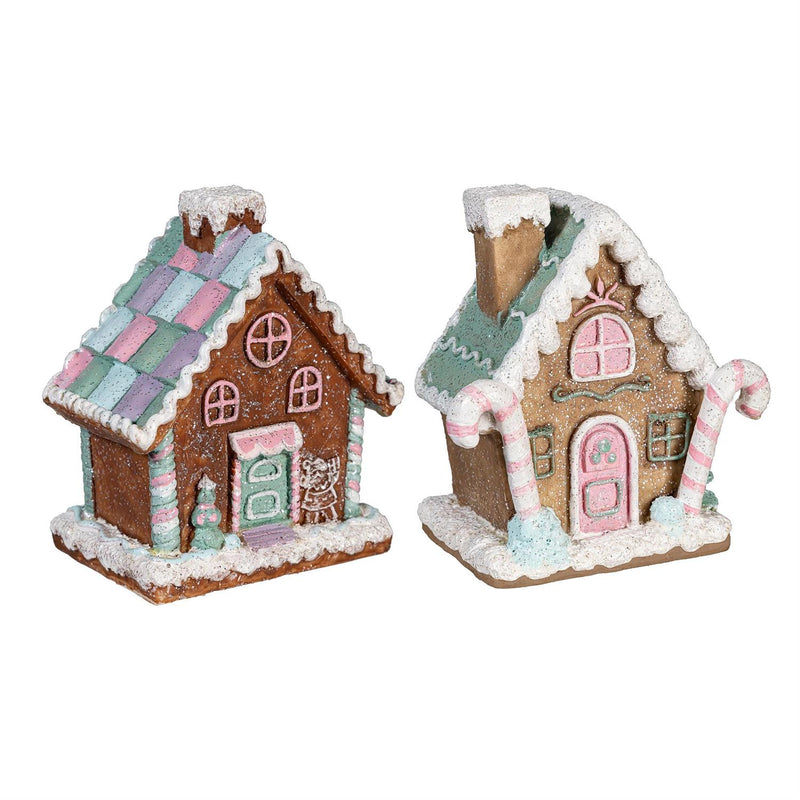 Baking Spirits Bright Table Décor Gingerbread House Resin, Asst