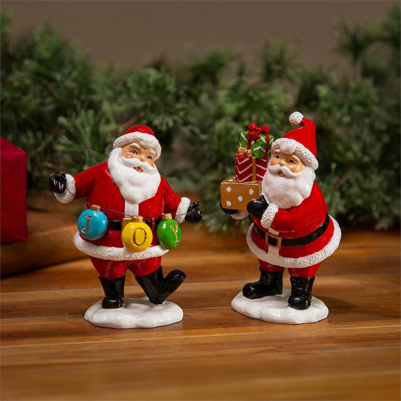 Traditional Santa Table Décor Santa Claus Resin, Asst