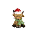 Woodland Storybook Table Décor Holiday Highland Cow Resin, Asst, 4.5"H
