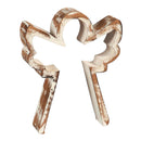 Wooden Nested Icon Tabletop Decor, Snowman/Angel/Tree, 3 Asst