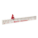 Wood Advent Calendar Table Decor with Moveable Santa
