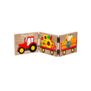 Wood Double Sided Tri-Fold Wood Table Décor, Harvest/Holiday