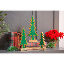 Wood and Resin Tree Table Décor, Set of 3