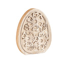 5" Wood Egg Shaped Tabletop Decor, 2 Asst