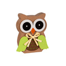 Evergreen Gifts,5" Wood Owl Shaped Tabletop Decor in Wood Tray,10.9x7.8x5.25 Inches