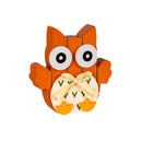 Evergreen Gifts,5" Wood Owl Shaped Tabletop Decor in Wood Tray,10.9x7.8x5.25 Inches