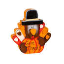 Evergreen Gifts,5.75" Wood Turkey Shaped Tabletop Decor in Wood Tray,11.5x8x5.9 Inches