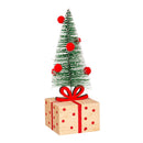Joyful Traditions Table Decor Bottle Brush Tree with Ornaments, 7", Asst of 2, CDU
