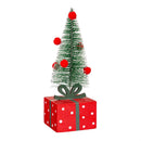Joyful Traditions Table Decor Bottle Brush Tree with Ornaments, 7", Asst of 2, CDU