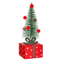Joyful Traditions Table Decor Bottle Brush Tree with Ornaments, 7", Asst of 2, CDU