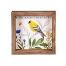 Song Bird Wood Table Sign, Asst, 6"