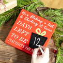 Joyful Traditions Table Décor Naughty or Nice Christmas Countdown Wood Table Sign, 8"