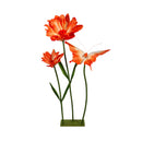 Peony Flowers and Butterfly Paper Artificial Decor, Asst, 55"H