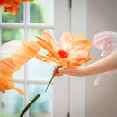 Peony Flowers and Butterfly Paper Artificial Decor, Asst, 55"H