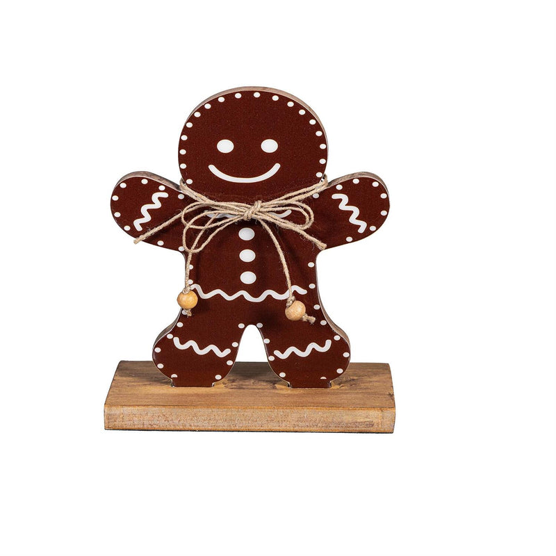Baking Spirits Bright Table Décor Gingerbread Man Wood Set