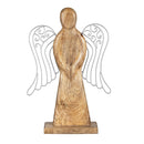 Nativity Table Décor Angel Wood and Metal Set
