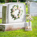 Memorial Wreath & Stem Set, Pink & White