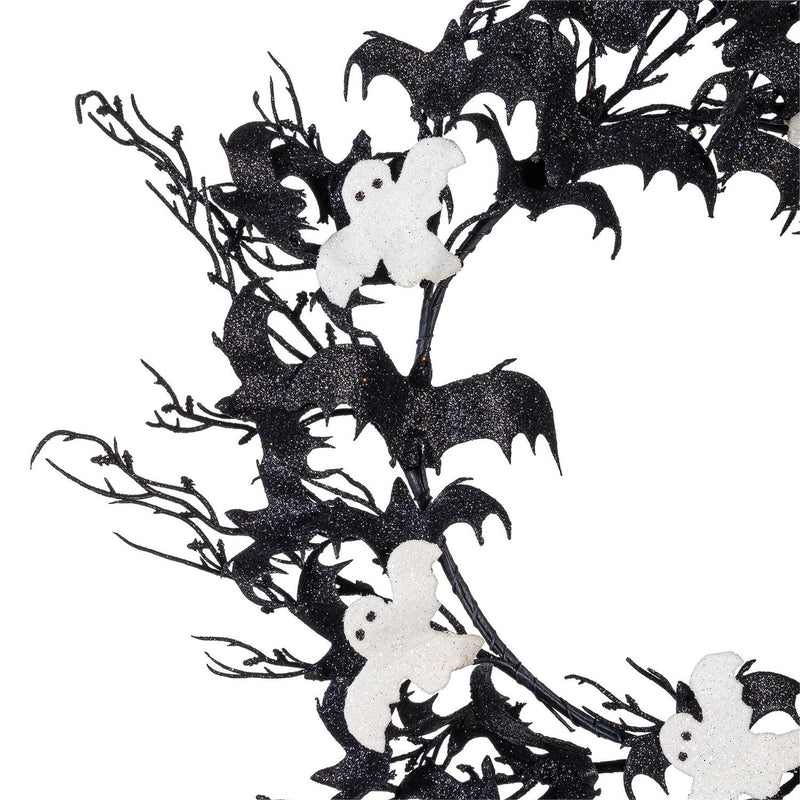 Bat and Ghost Wreath, 20"