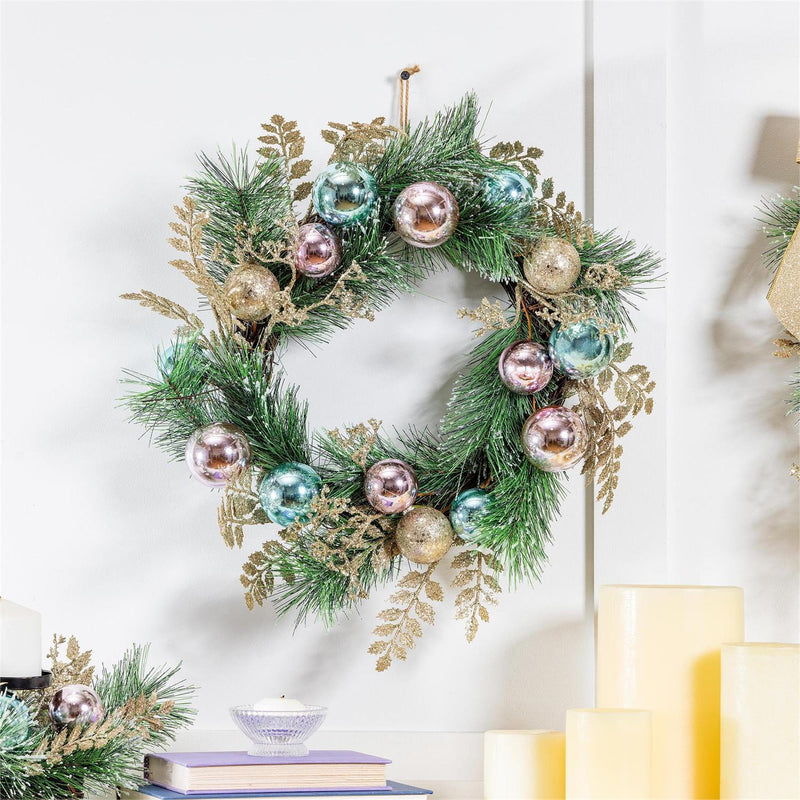 Season to Sparkle Wreath Artificial with Ornaments, 24"H