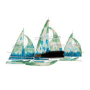 Metal Sailboat Wine Holder'