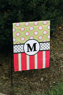 Flag, Gar, New Baskerville Peppy Monogram "J" (Black Topstitch)