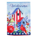 Stars and Stripes Birdhouse Garden Suede Flag