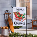 Merry Sleigh Applique Flag Garden