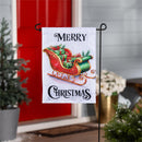 Merry Sleigh Applique Flag Garden