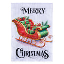 Merry Sleigh Applique Flag Garden