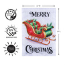 Merry Sleigh Applique Flag Garden