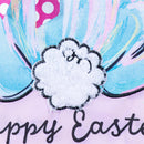 Happy Easter Bunny With Bow Applique Flag Garden