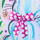 Happy Easter Bunny With Bow Applique Flag House