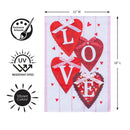 Love Hearts Applique Flag Garden
