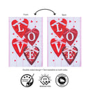 Love Hearts Applique Flag Garden