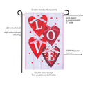 Love Hearts Applique Flag Garden