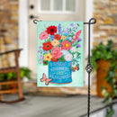 Cottage Garden Floral Kindness Applique Flag Garden