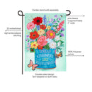Cottage Garden Floral Kindness Applique Flag Garden