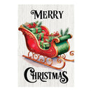 Merry Sleigh Applique Flag House