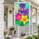 Spring Has Sprung Bloom Applique Flag House